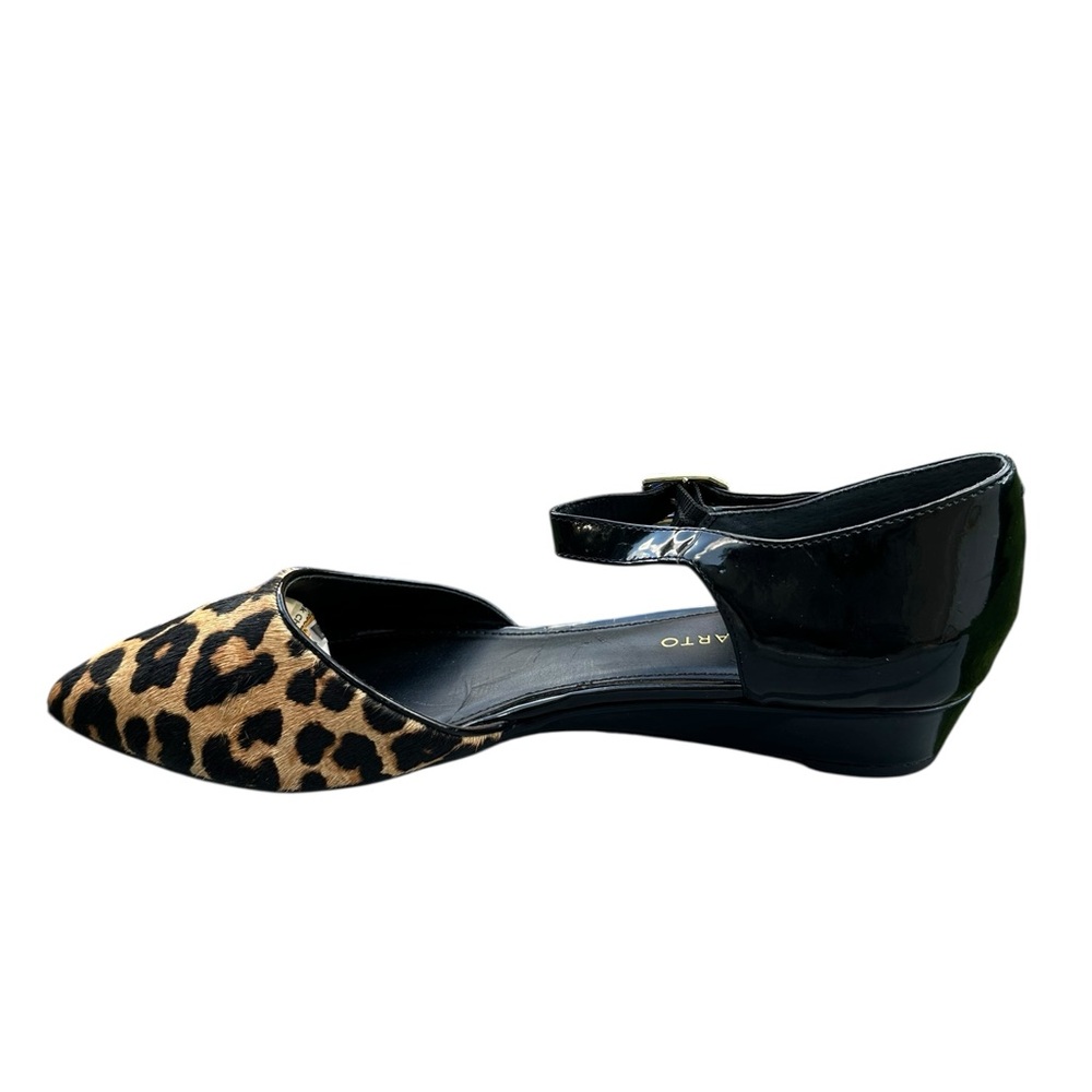 Franco Sarto Hazard 2 Black and Brown Leopard Print Flats Size 9M - Picture 2 of 6